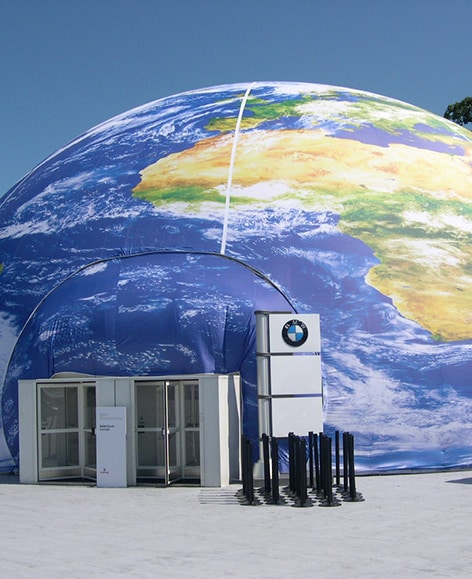 BMW Clean Energy Earth Lounge exhibit design