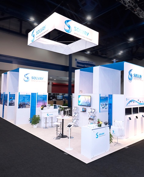 Solvay SPE custom trade show displays