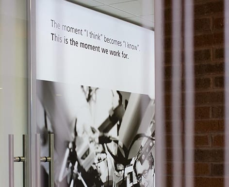 Zeiss Microscopy Thornwood Headquarters branded graphic display