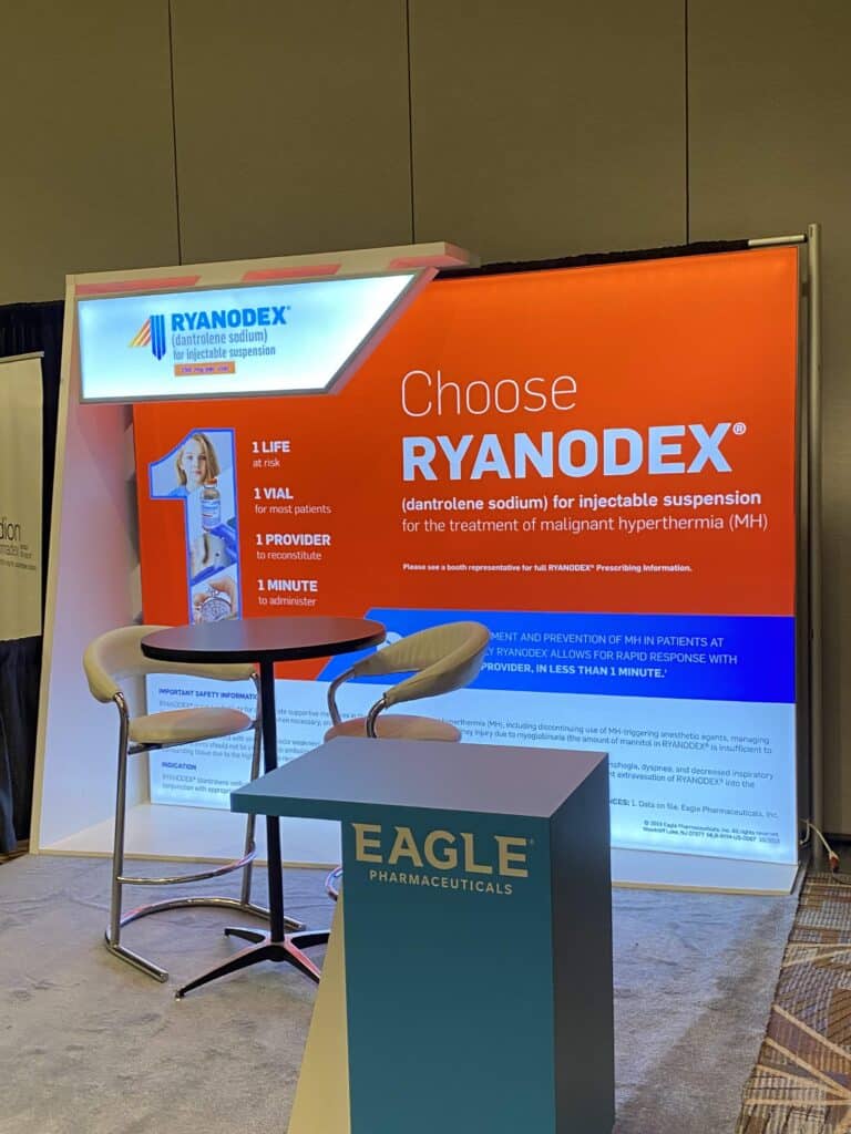 tradeshow booth projection display for ryanodex